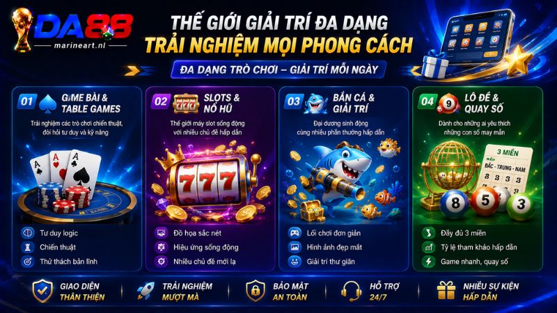 Hệ sinh thái trò chơi đa dạng tại Table Games DA88